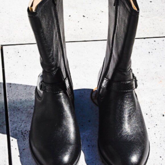 NWT Naturalizer Genna Mid Calf Boots Black Women Size 8W - Picture 2 of 6